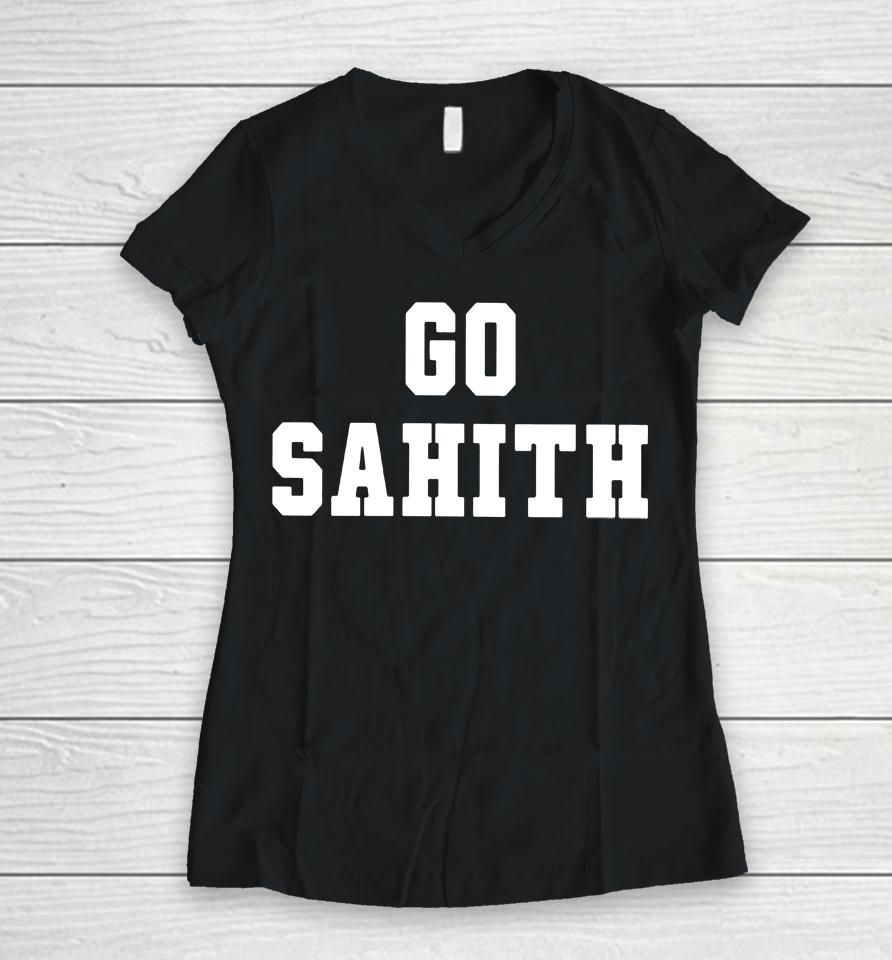 No Laying Up Go Sahith Women V-Neck T-Shirt