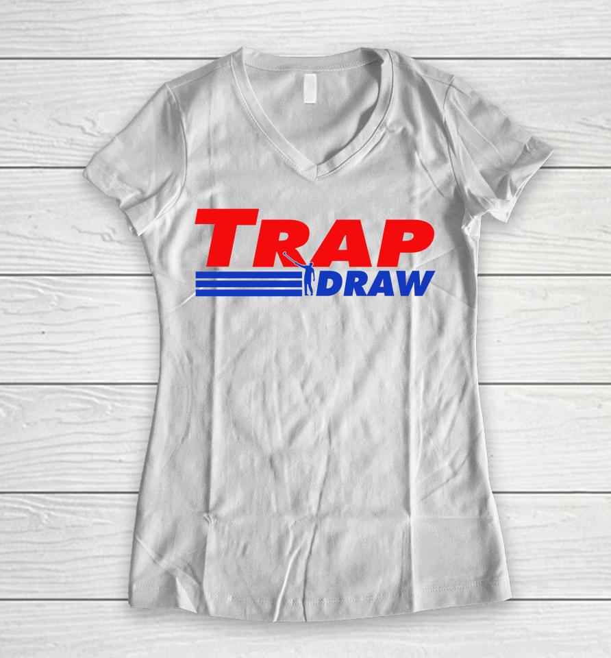 No Laying Up Pro Shop Trap Draw Women V-Neck T-Shirt
