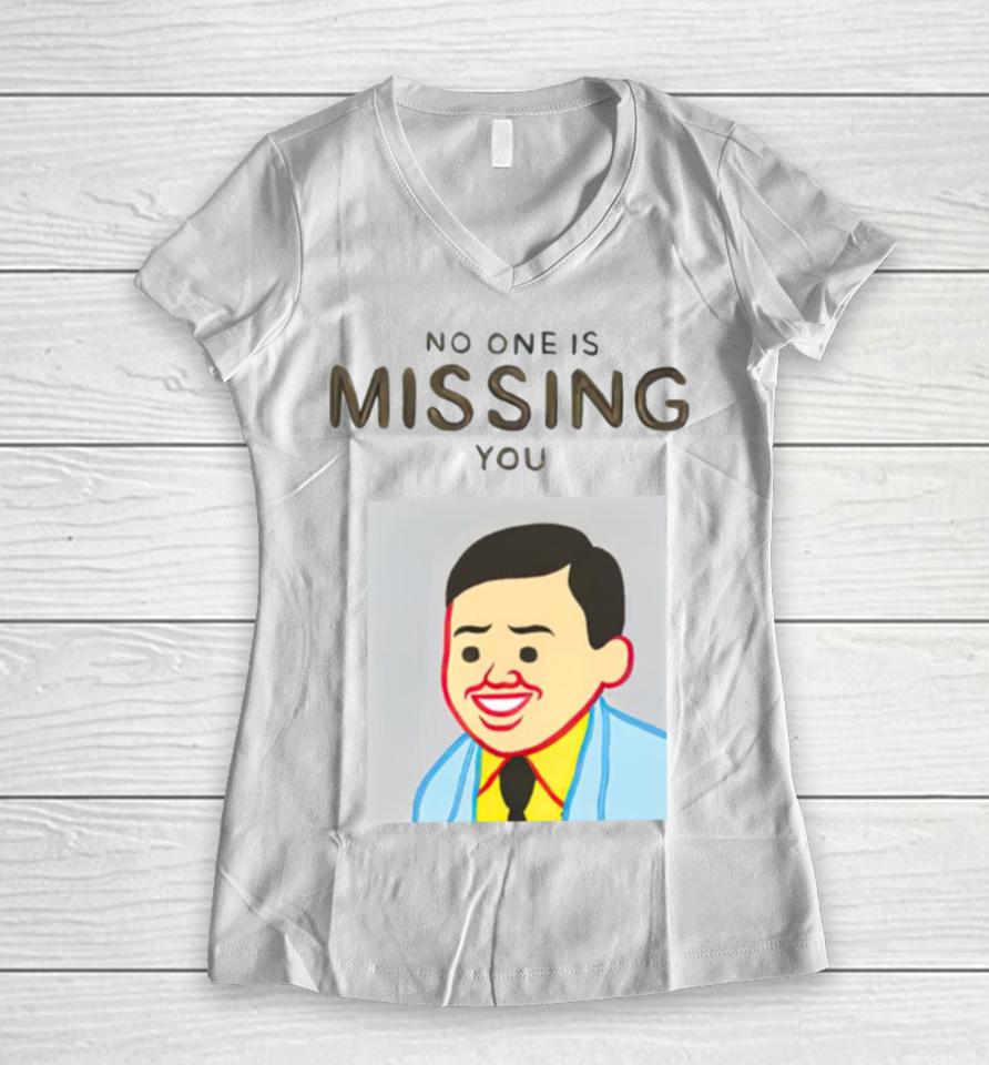 No One Is Missing You Joan Cornella Women V-Neck T-Shirt
