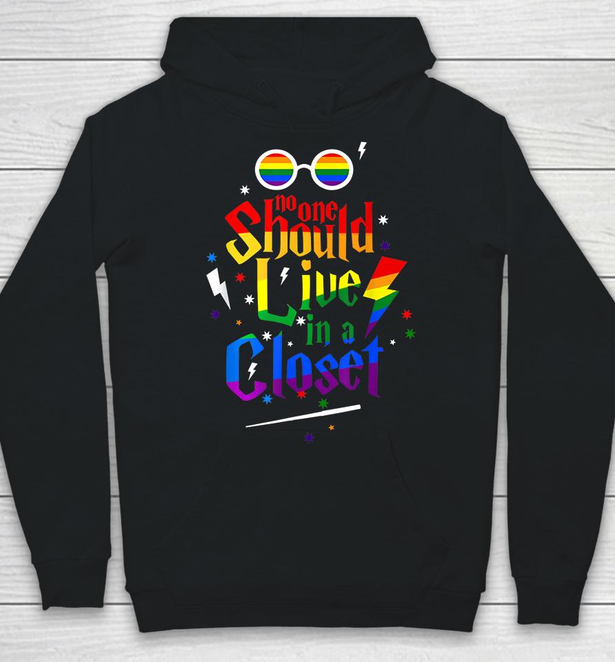 No One Should Live In A Closet Lgbt Gay Pride Hoodie