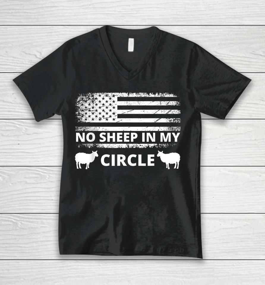 No Sheep In My Circle Unisex V-Neck T-Shirt