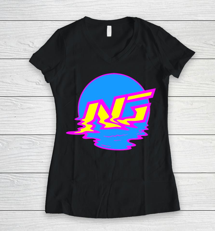 Noah Gragson Summer Heat Logo Women V-Neck T-Shirt