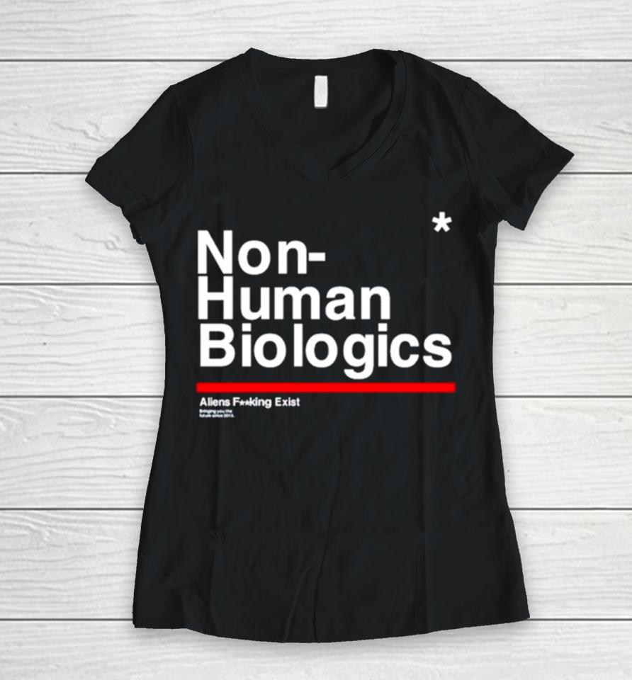 Non Human Biologics Women V-Neck T-Shirt