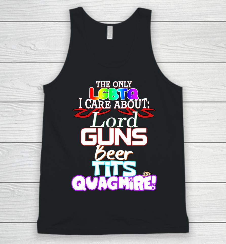 Noodle The Only Lgbtq I Care About Lord Guns Beer Tits Quagmire Unisex Tank Top