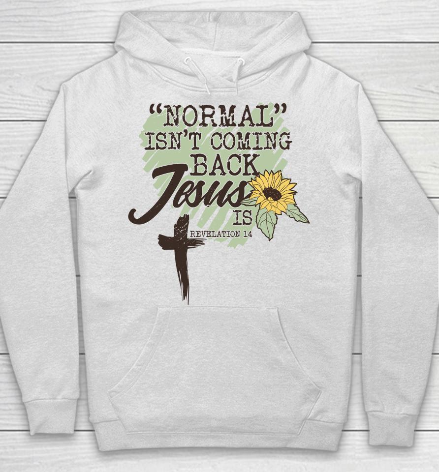 Normal Isn't Coming Back Jesus Is Sunflower Hoodie