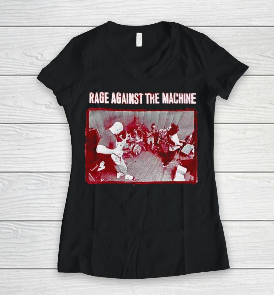 North America Rage Against The Machine Vintage Women V-Neck T-Shirt
