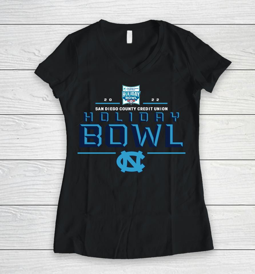 North Carolina Ncaa Team Holiday Bowl 2022 Ncaa Women V-Neck T-Shirt