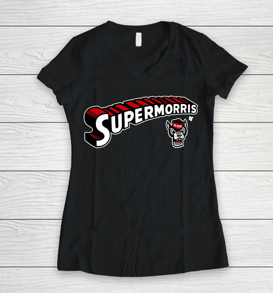 North Carolina State University Super Mj Morris Women V-Neck T-Shirt
