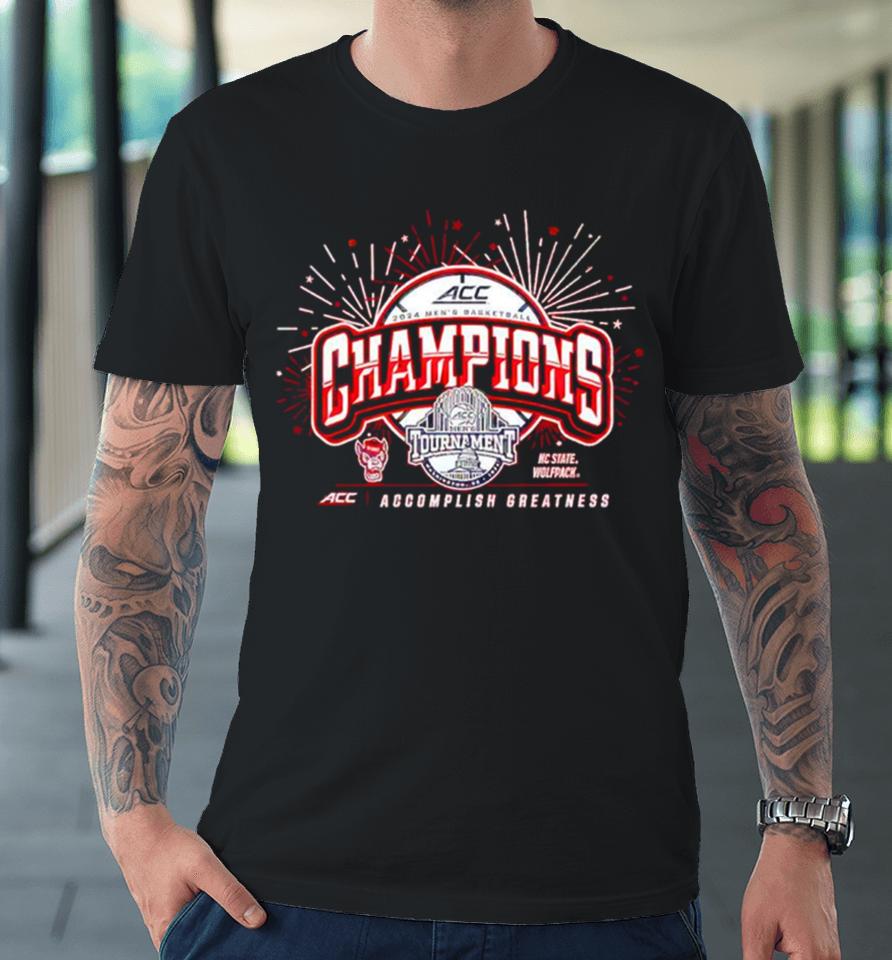 North Carolina State Wolfpack 2024 Acc Men’s Basketball Conference Tournament Champions Premium T-Shirt