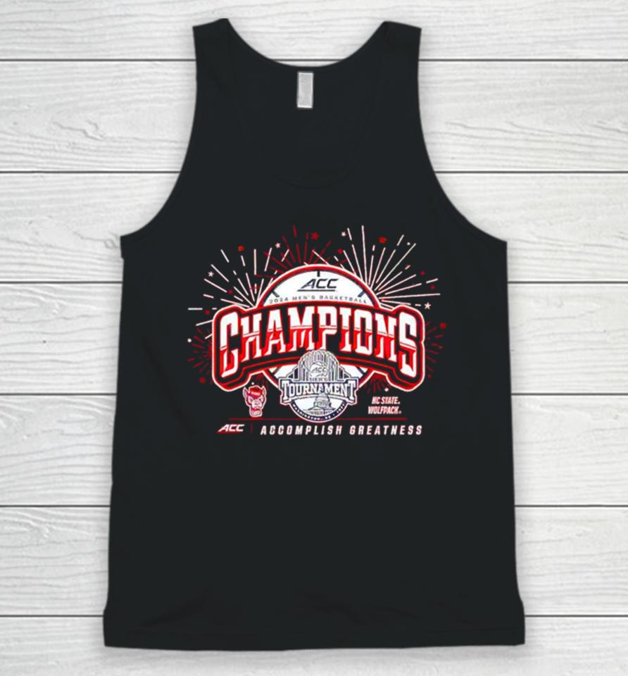 North Carolina State Wolfpack 2024 Acc Men’s Basketball Conference Tournament Champions Unisex Tank Top