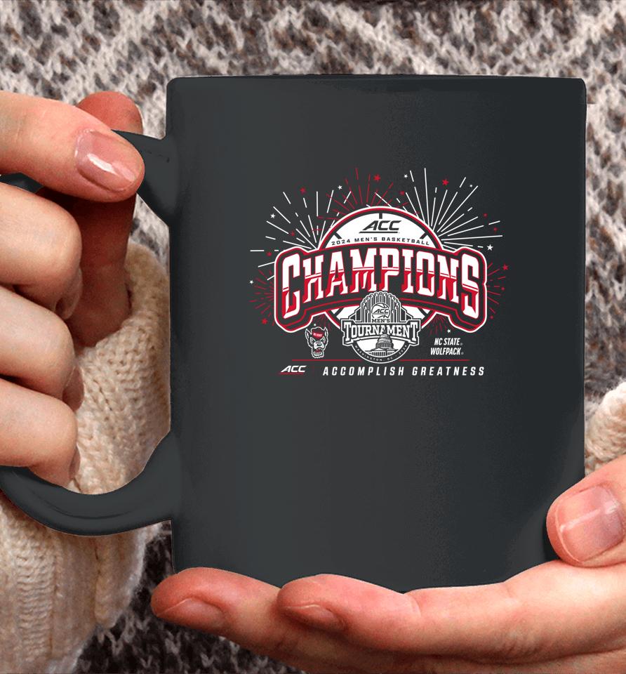 North Carolina State Wolfpack Acc Champs 2024 Basketball Coffee Mug