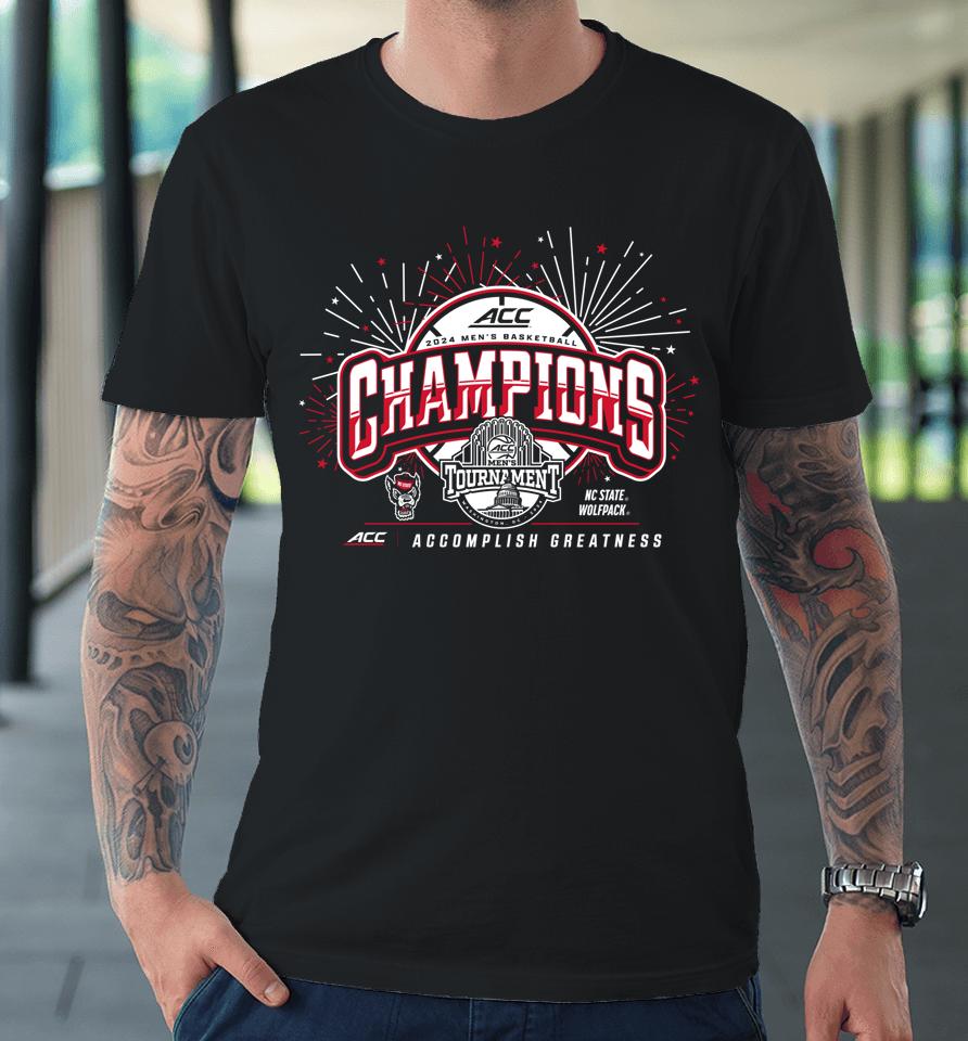 North Carolina State Wolfpack Acc Champs 2024 Basketball Premium T-Shirt