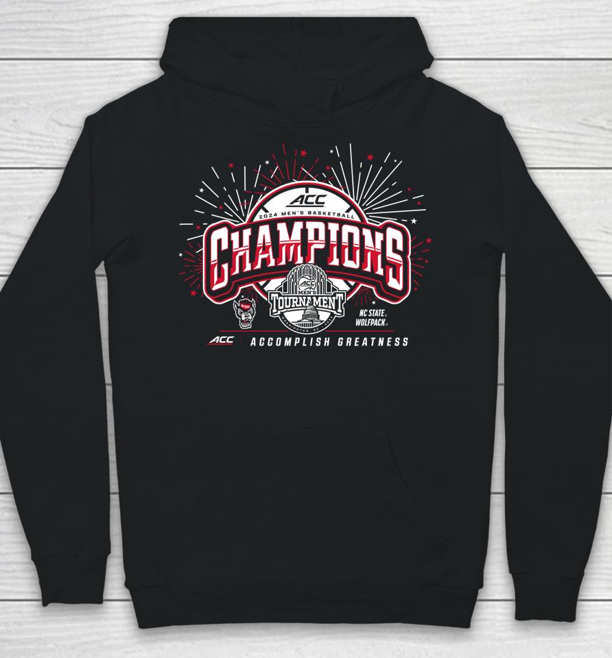 North Carolina State Wolfpack Acc Champs 2024 Basketball Hoodie