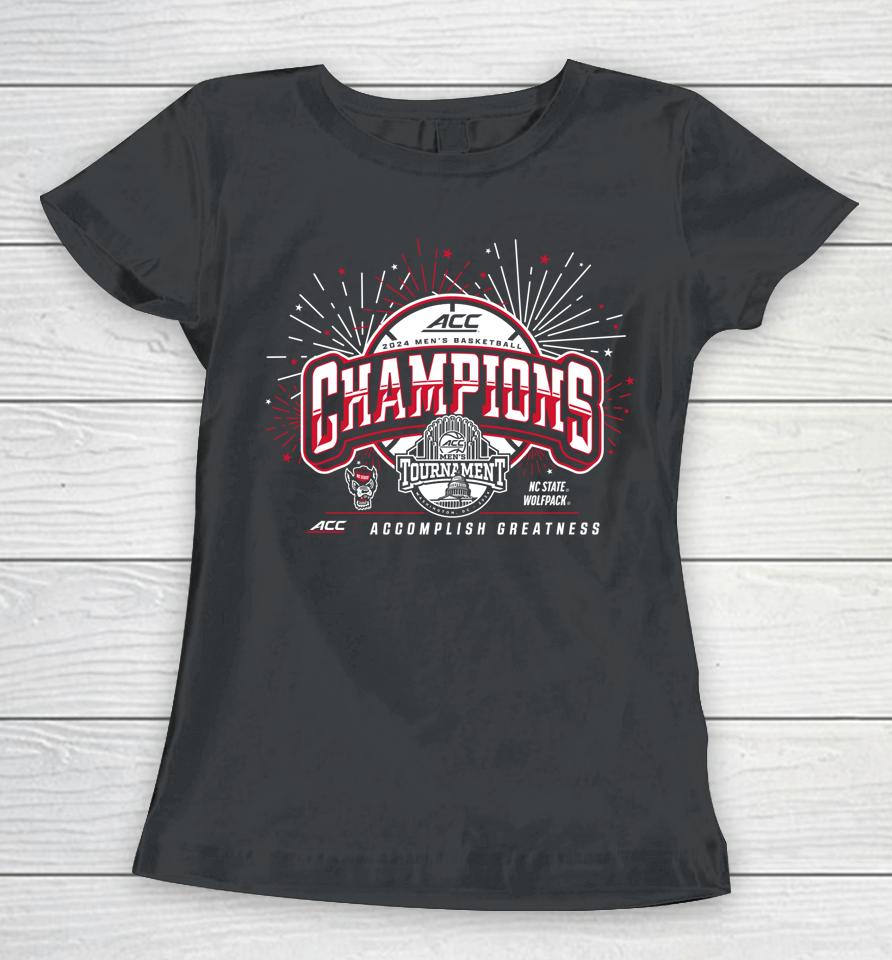North Carolina State Wolfpack Acc Champs 2024 Basketball Women T-Shirt