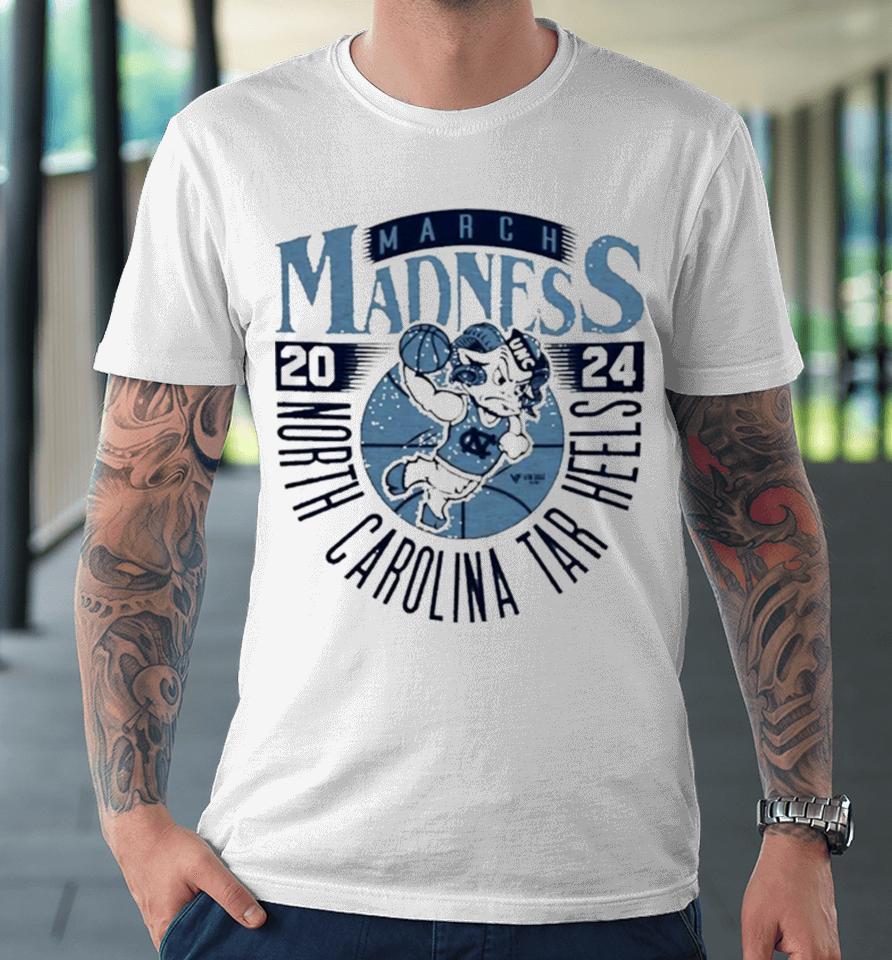 North Carolina Tar Heels 2024 March Madness Mascot Premium T-Shirt