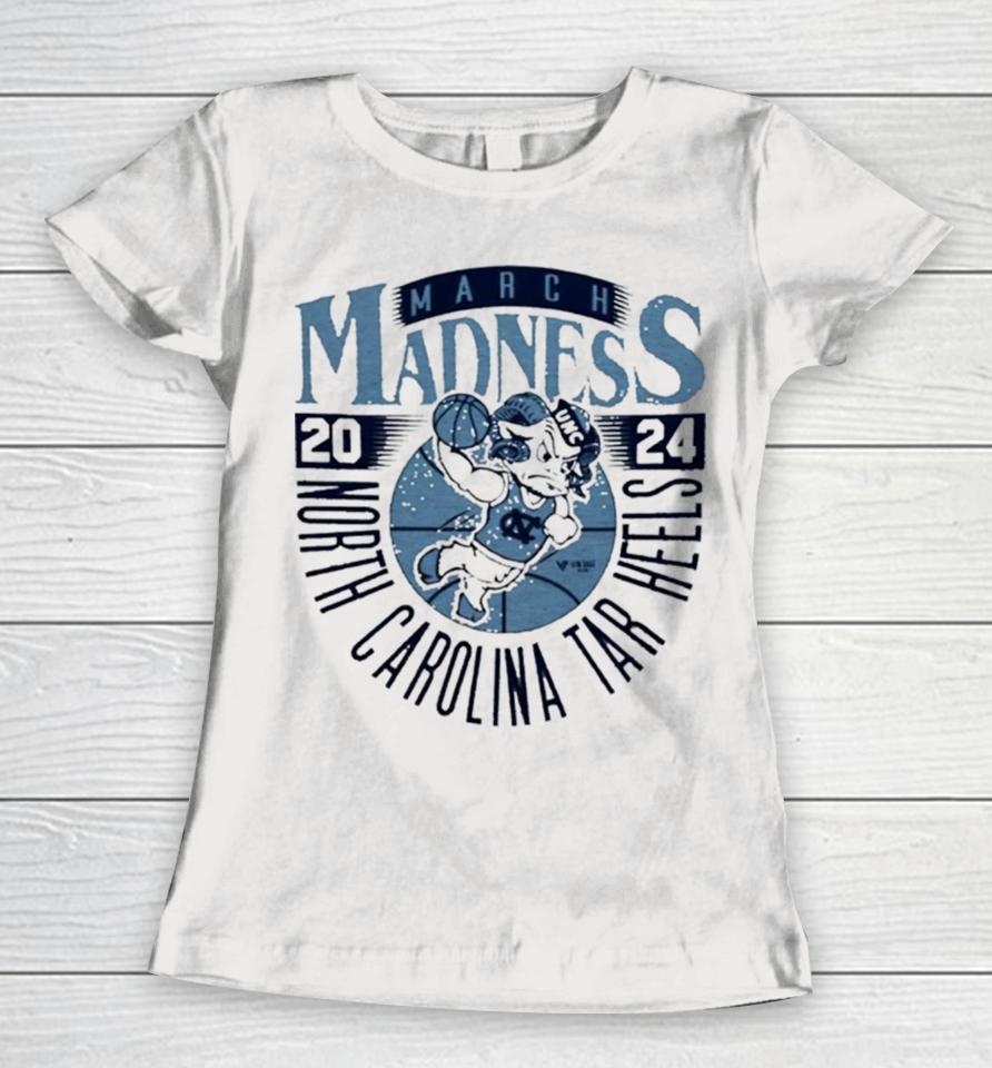 North Carolina Tar Heels 2024 March Madness Mascot Women T-Shirt
