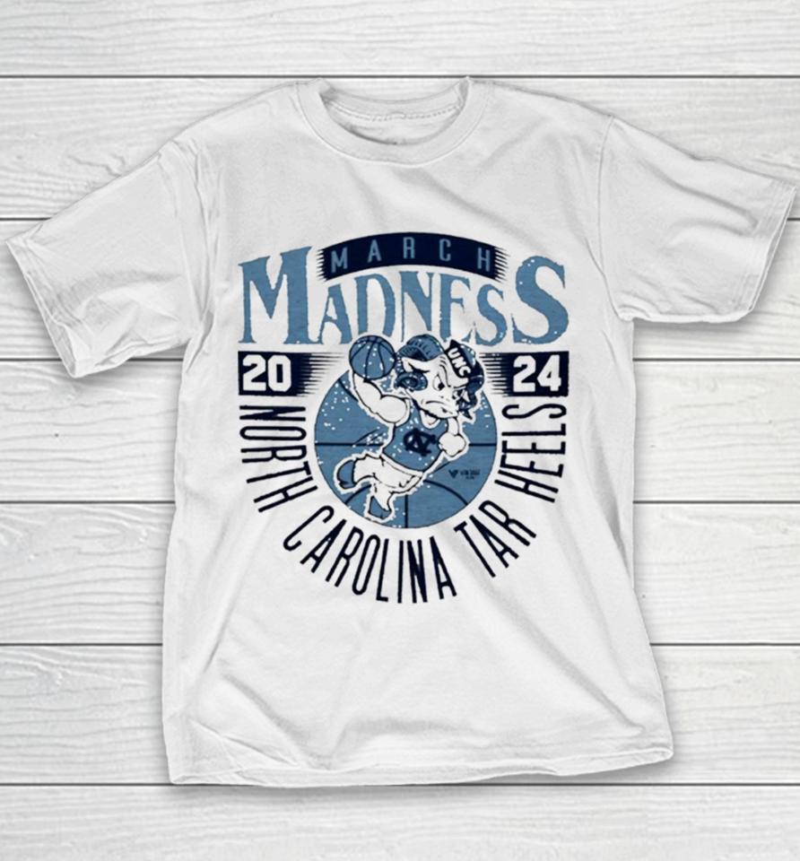 North Carolina Tar Heels 2024 March Madness Mascot Youth T-Shirt