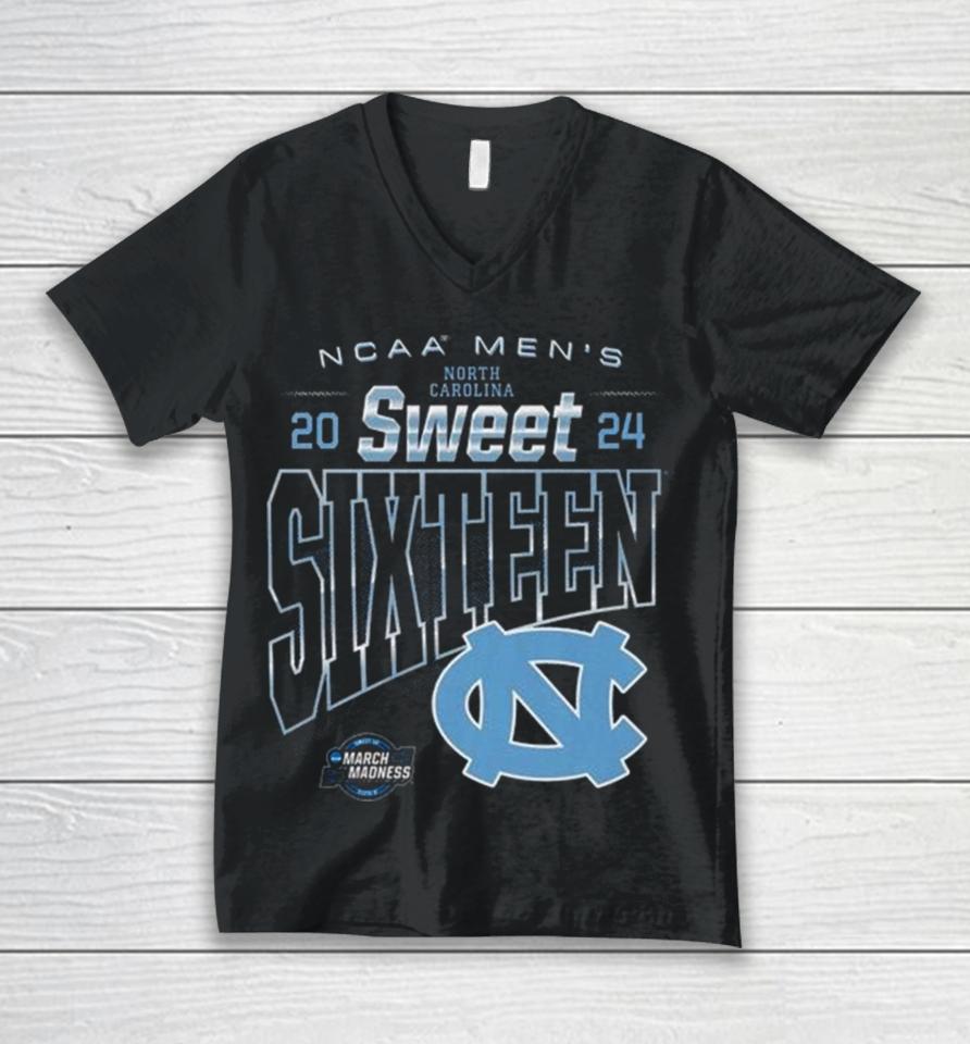 North Carolina Tar Heels 2024 Ncaa Men’s Sweet Sixteen Unisex V-Neck T-Shirt