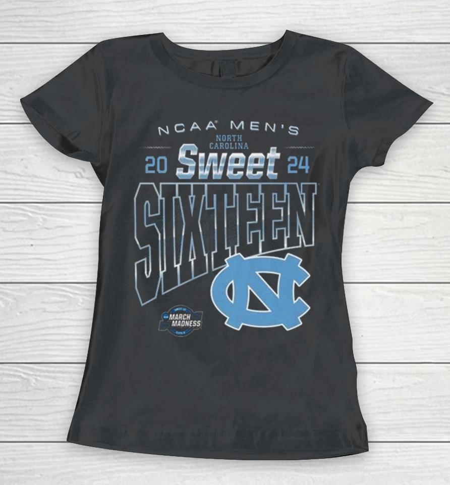 North Carolina Tar Heels 2024 Ncaa Men’s Sweet Sixteen Women T-Shirt