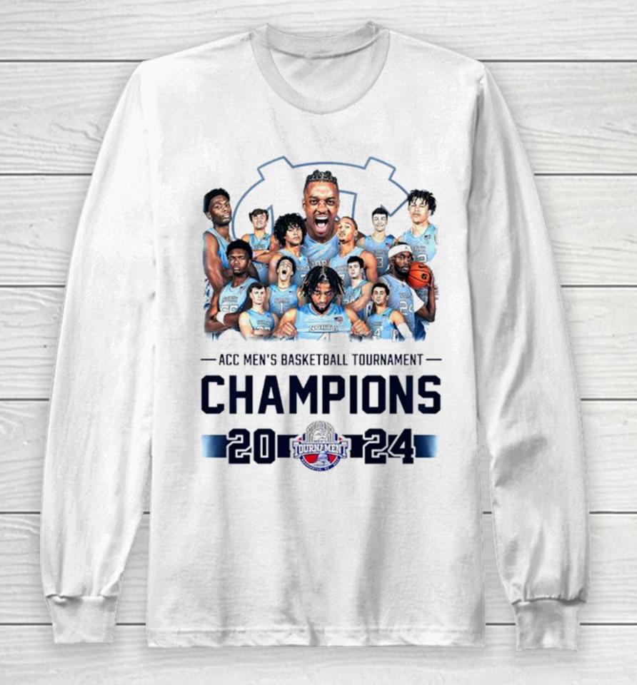 North Carolina Tar Heels Acc Men’s Basketball Tournament Champions 2024 Long Sleeve T-Shirt