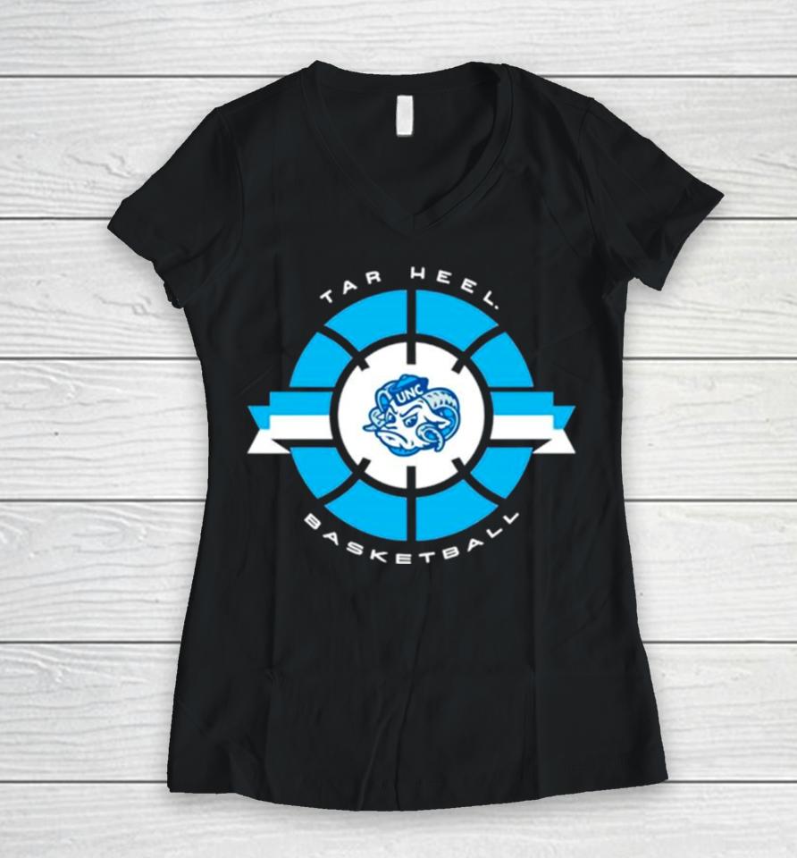 North Carolina Tar Heels Ncaa Circle Basketball Cassic Women V-Neck T-Shirt