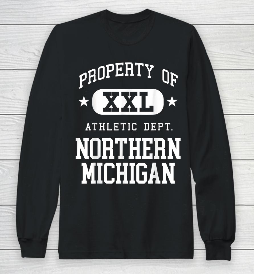 Northern Michigan Xxl Athletic School Property Funny Long Sleeve T-Shirt