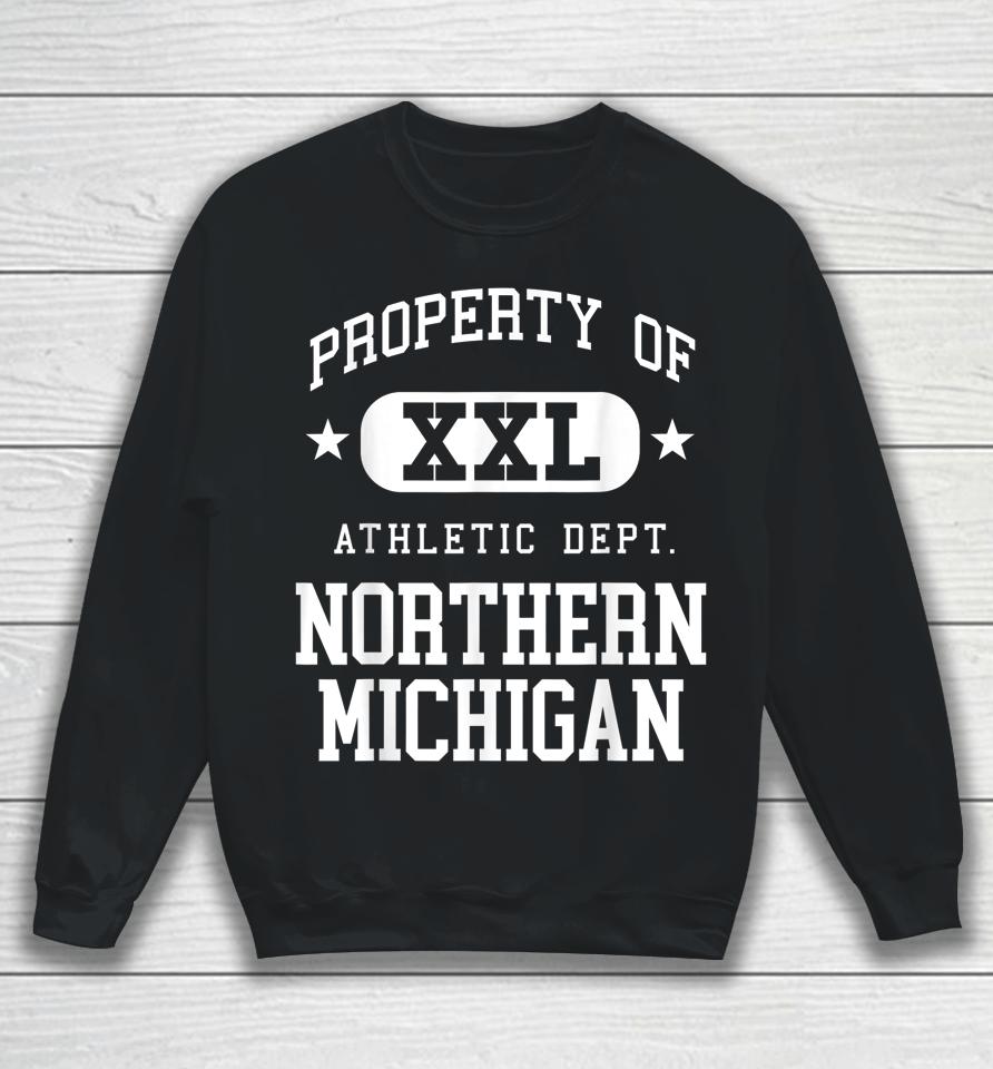 Northern Michigan Xxl Athletic School Property Funny Sweatshirt
