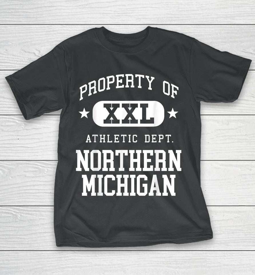 Northern Michigan Xxl Athletic School Property Funny T-Shirt