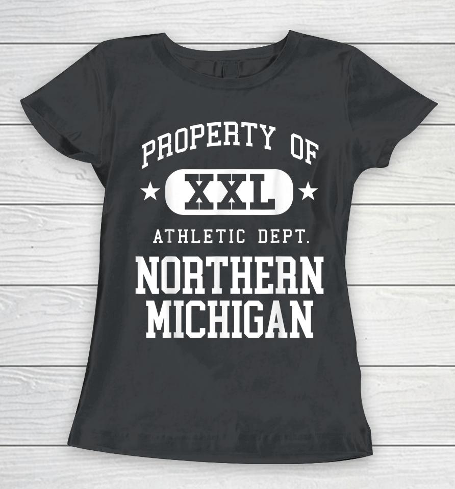 Northern Michigan Xxl Athletic School Property Funny Women T-Shirt