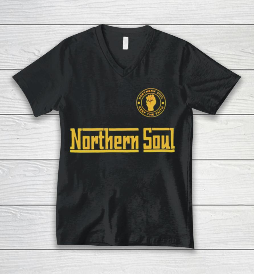 Northern Soul Keep The Faith Wordmask Unisex V-Neck T-Shirt