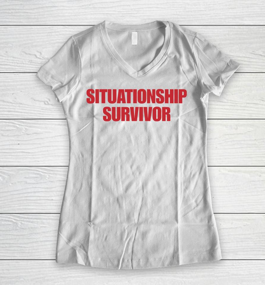 Northstardoll Situationship Survivor Women V-Neck T-Shirt