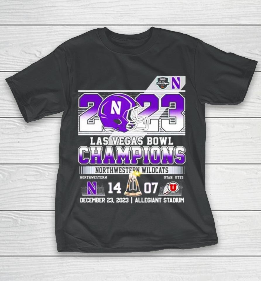 Northwestern Wildcats 2023 Las Vegas Bowl Champions 14 07 T-Shirt