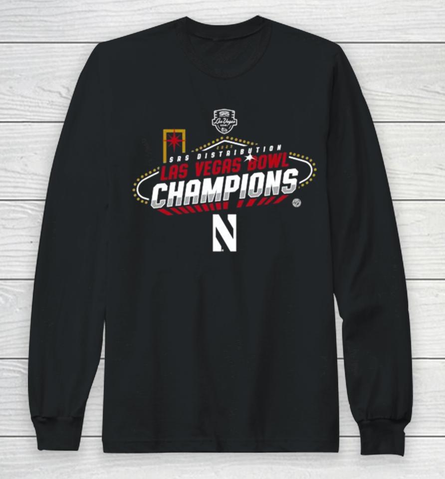 Northwestern Wildcats 2023 Srs Las Vegas Bowl Champions Long Sleeve T-Shirt