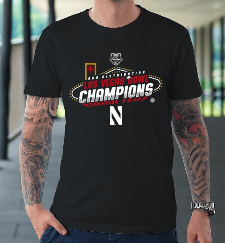 Northwestern Wildcats 2023 Srs Las Vegas Bowl Champions Premium T-Shirt