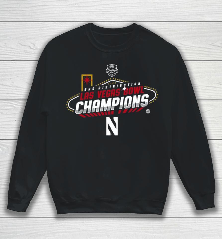 Northwestern Wildcats 2023 Srs Las Vegas Bowl Champions Sweatshirt