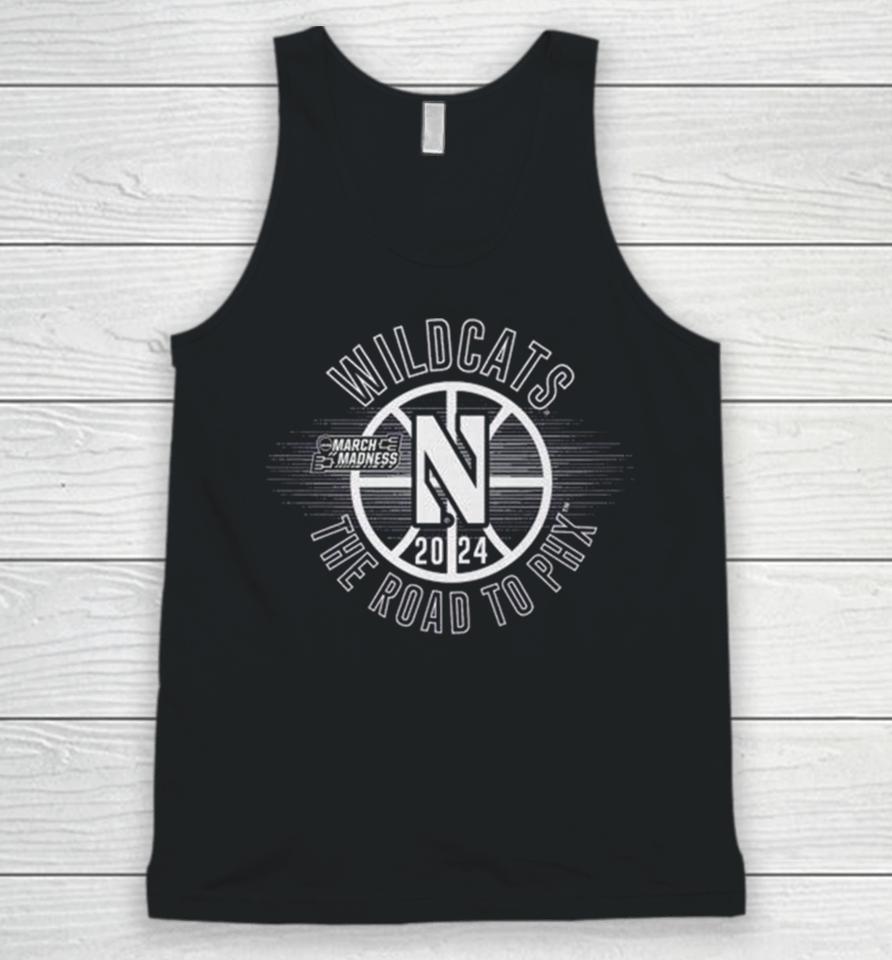 Northwestern Wildcats 2024 March Madness The Road To Phx Unisex Tank Top