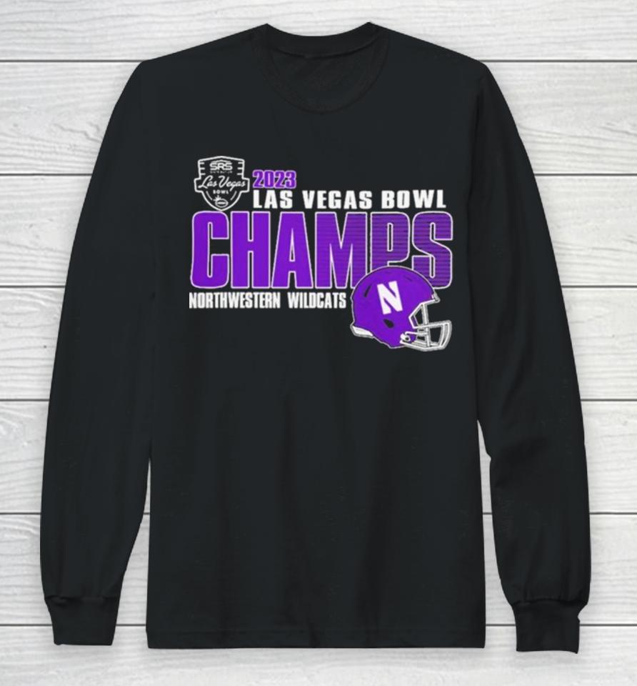 Northwestern Wildcats Champions 2023 Las Vegas Bowl Long Sleeve T-Shirt