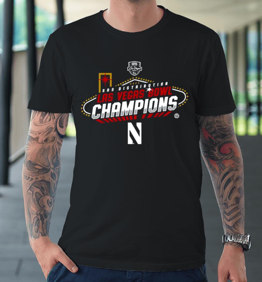 Northwestern Wildcats Football 2023 Srs Distribution Las Vegas Bowl Graphic Premium T-Shirt
