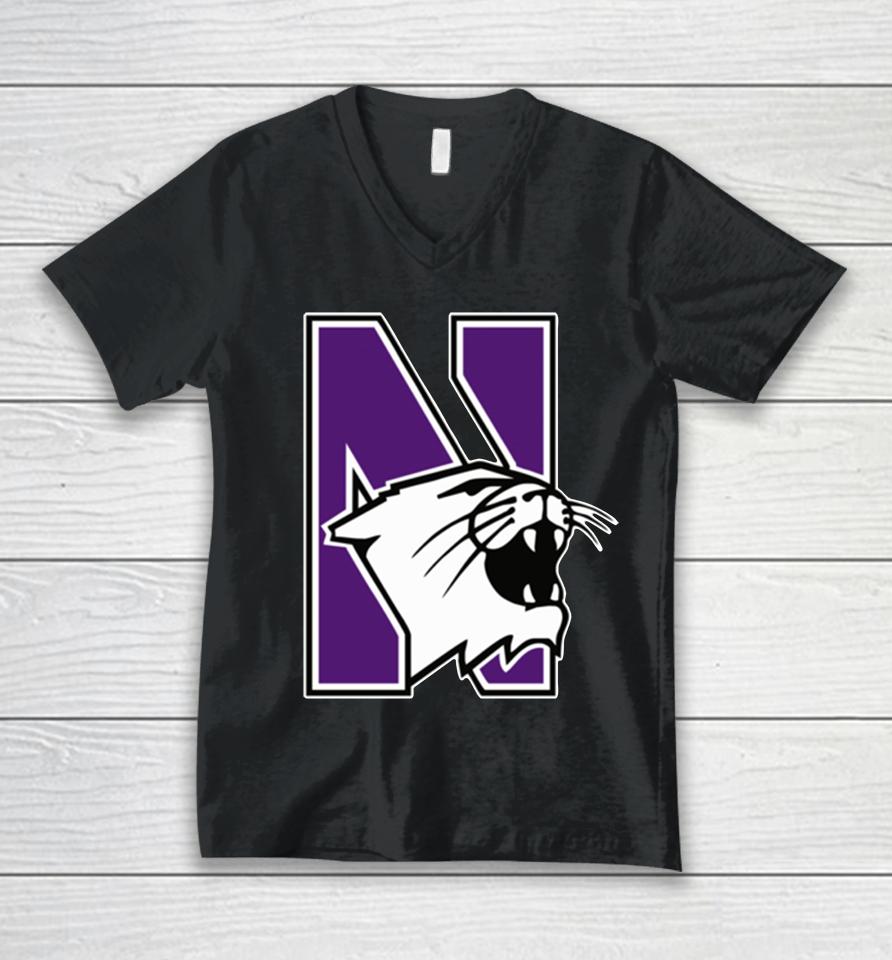Northwestern Wildcats Logo Unisex V-Neck T-Shirt