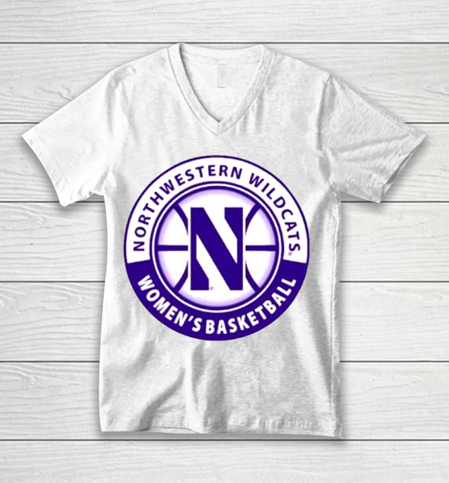 Northwestern Wildcats Women’t Basketball Logo Unisex V-Neck T-Shirt