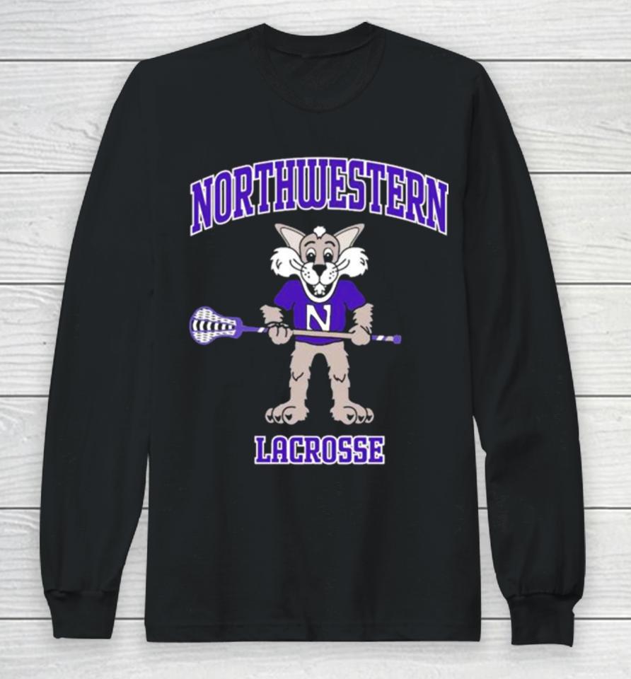 Northwestern Wildcats Youth Willie Lacrosse Long Sleeve T-Shirt