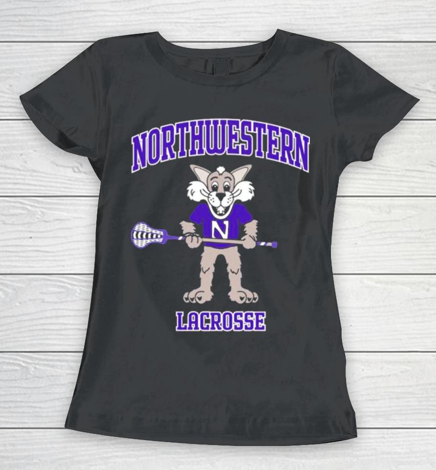 Northwestern Wildcats Youth Willie Lacrosse Women T-Shirt