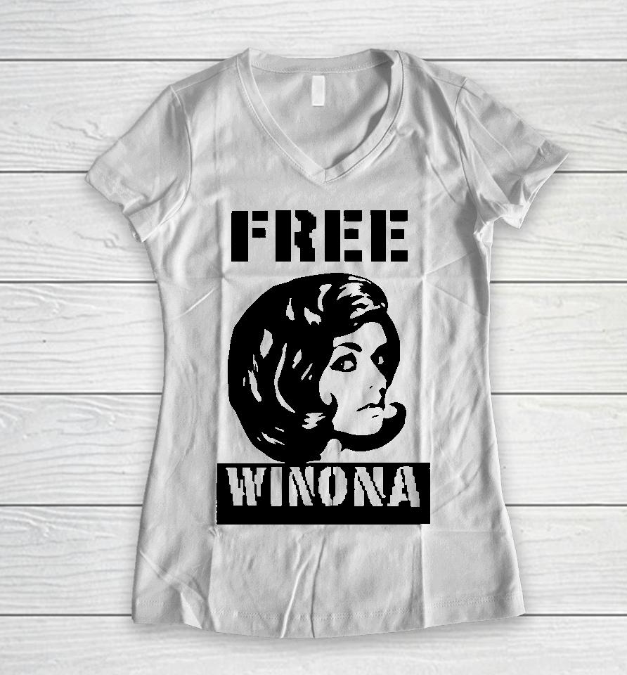 Nostalgia Free Winona Women V-Neck T-Shirt