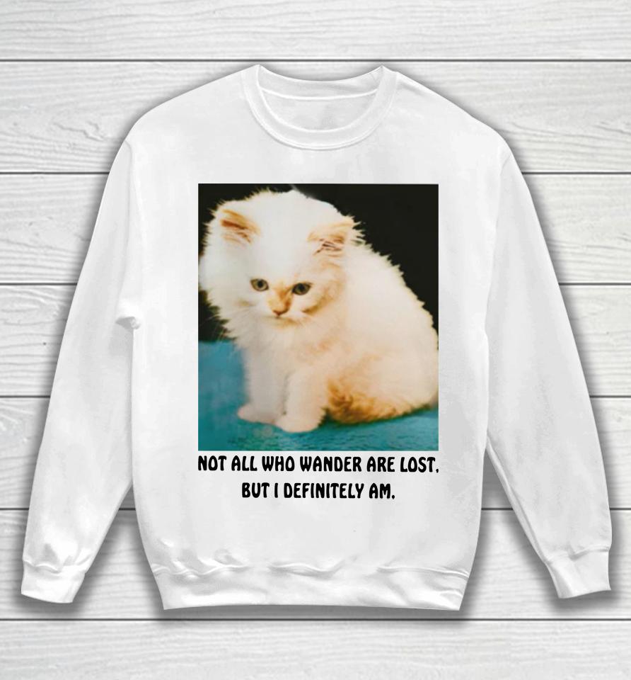 Not All Who Wander Are Lost But I Definitely Am Sweatshirt