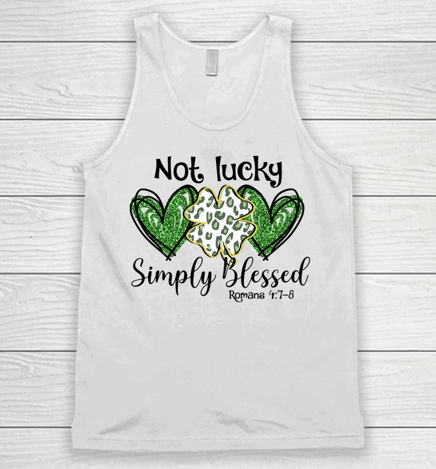 Not Lucky Just Blessed Leopard Shamrock Irish St Patrick's Day Unisex Tank Top
