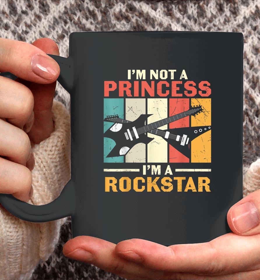 Not Princess Rockstar Vintage Guitar Guitarist Band Player Coffee Mug