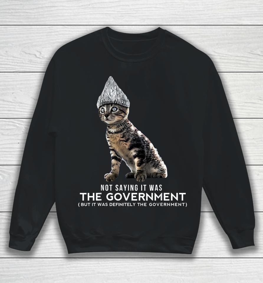 Not Saying It Was The Government But It Was Definitely The Government Cat Sweatshirt