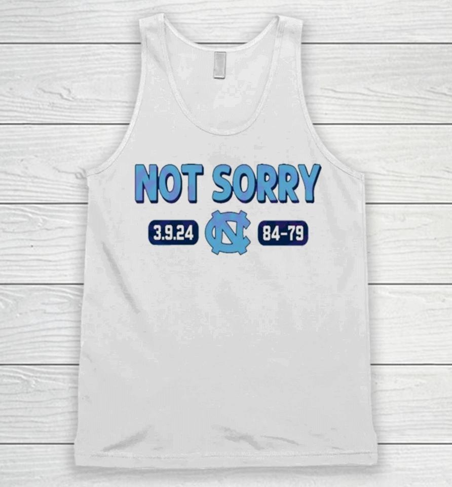 Not Sorry 3 9 24 Unc Basketball 84 79 Unisex Tank Top