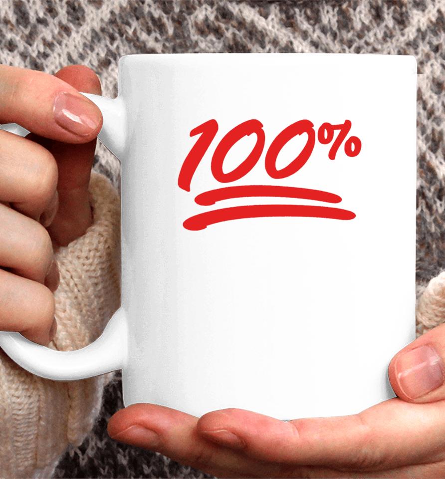 Not The Bee Shop 100% Emoji Coffee Mug