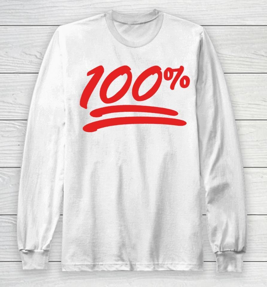 Not The Bee Shop 100% Emoji Long Sleeve T-Shirt